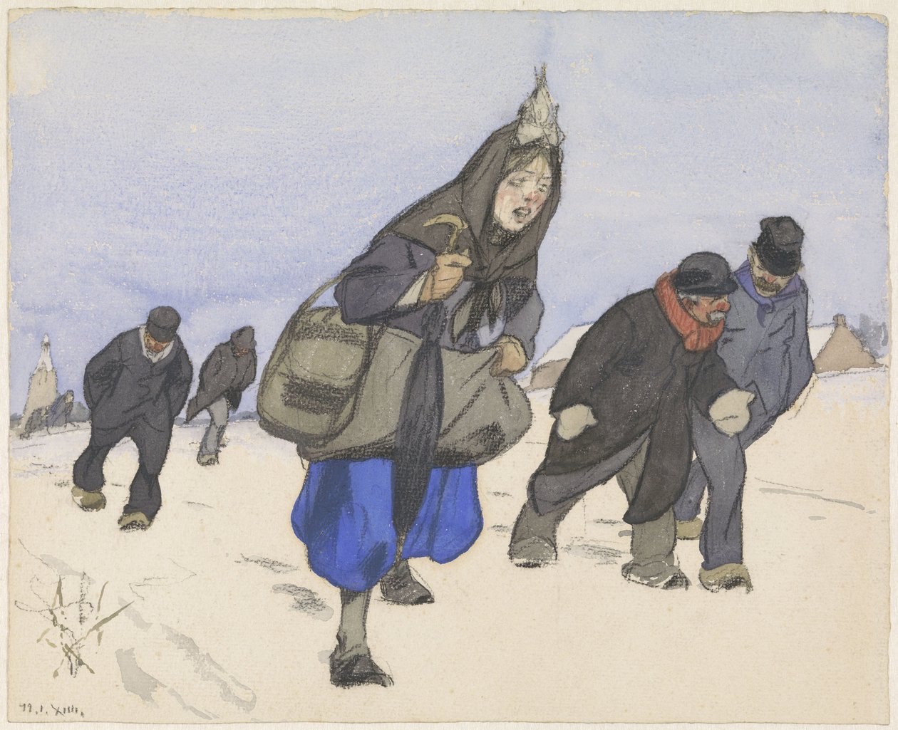 雪地里的战争难民 作者 阿尔弗雷德·奥斯特