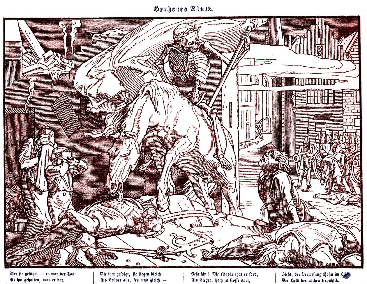 1848年的Totentanz。作为共和派英雄的死亡 作者 阿尔弗雷德·雷特尔