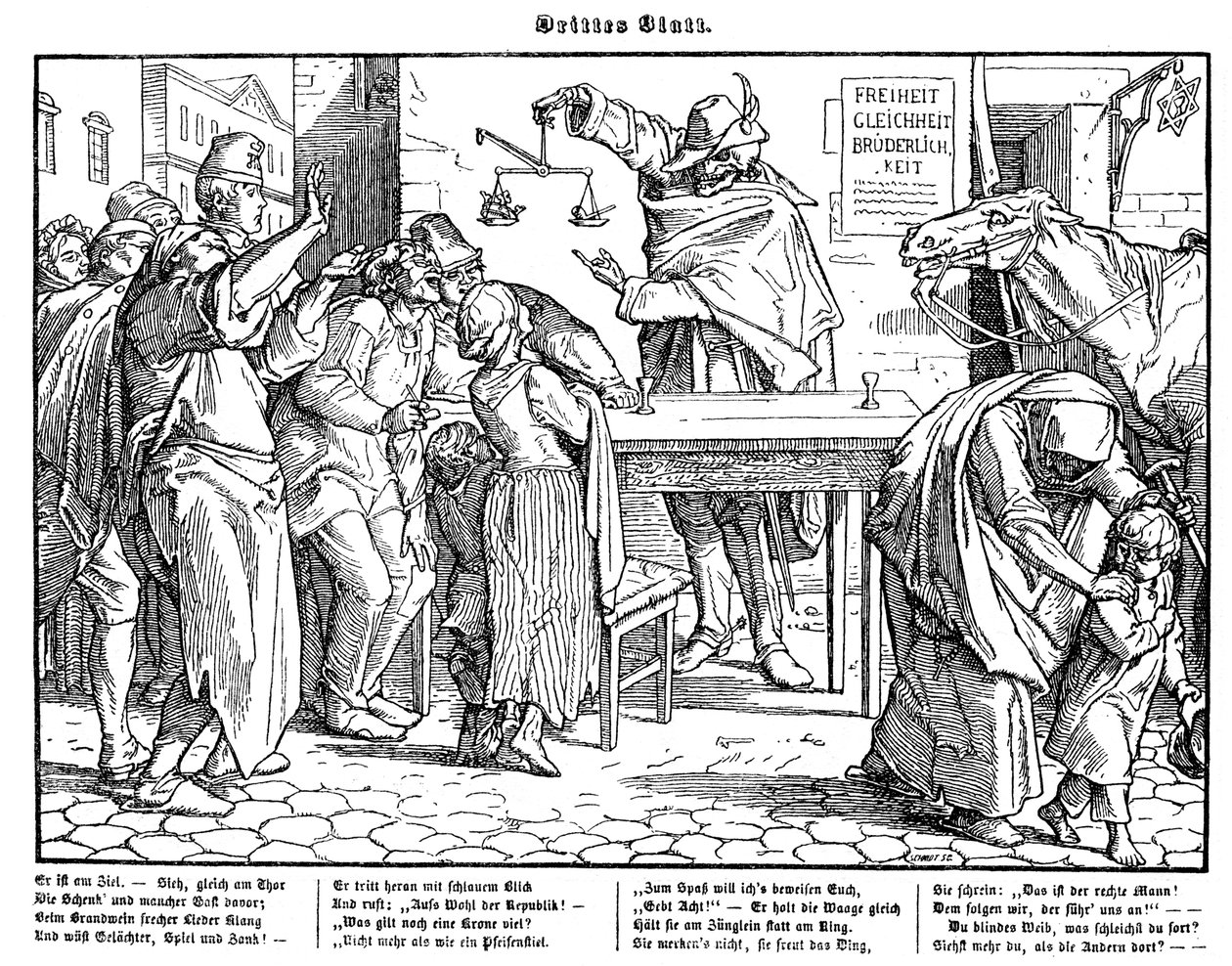 1848年的托坦茨。死亡证明了所有人都是平等的 作者 阿尔弗雷德·雷特尔