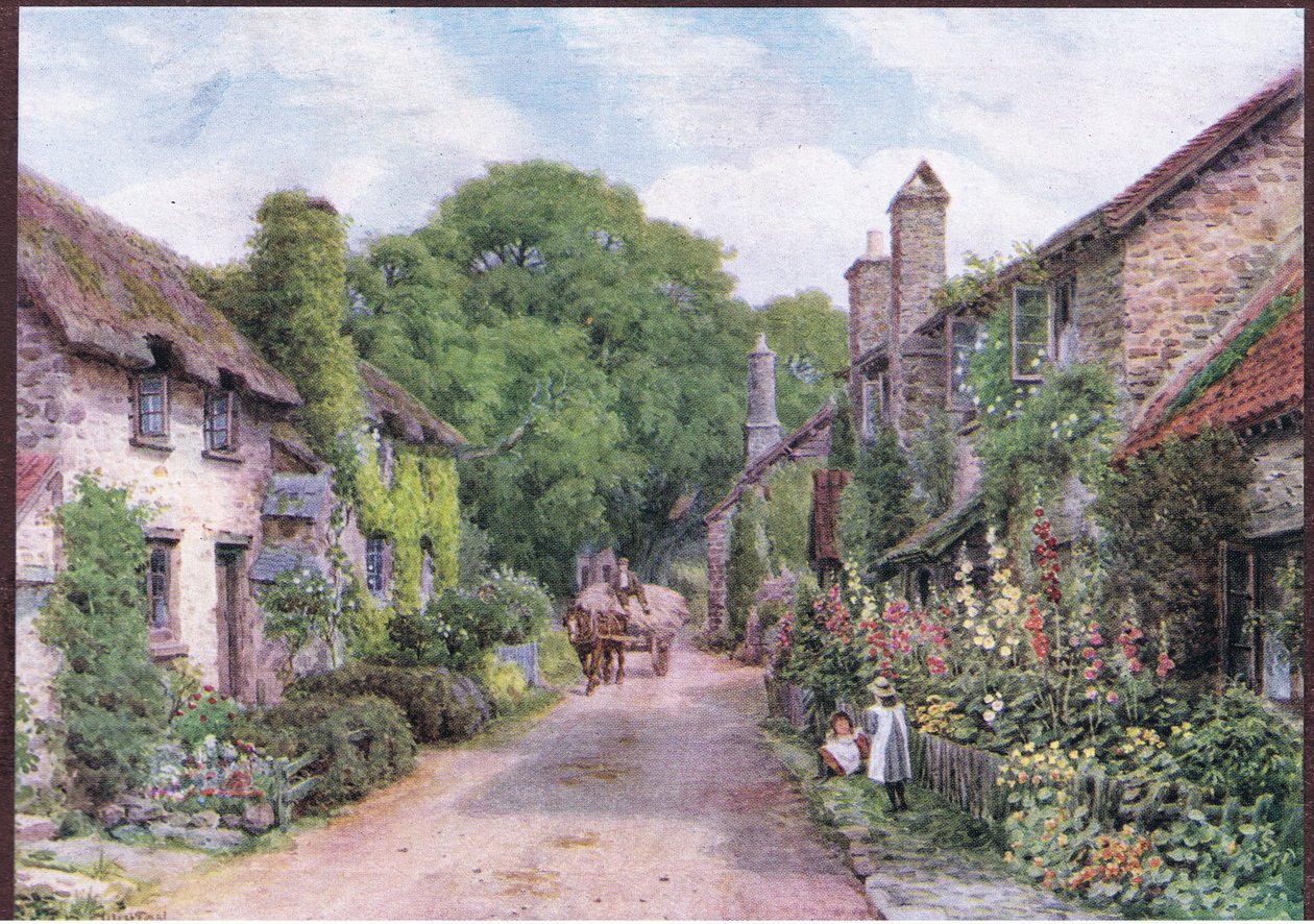Rossington, Near Porlock, Somerset，来自 Dent & Sons Limited 出版的英格兰乡村生活的小屋和乡村生活 作者 阿尔弗雷德·罗伯特·昆顿