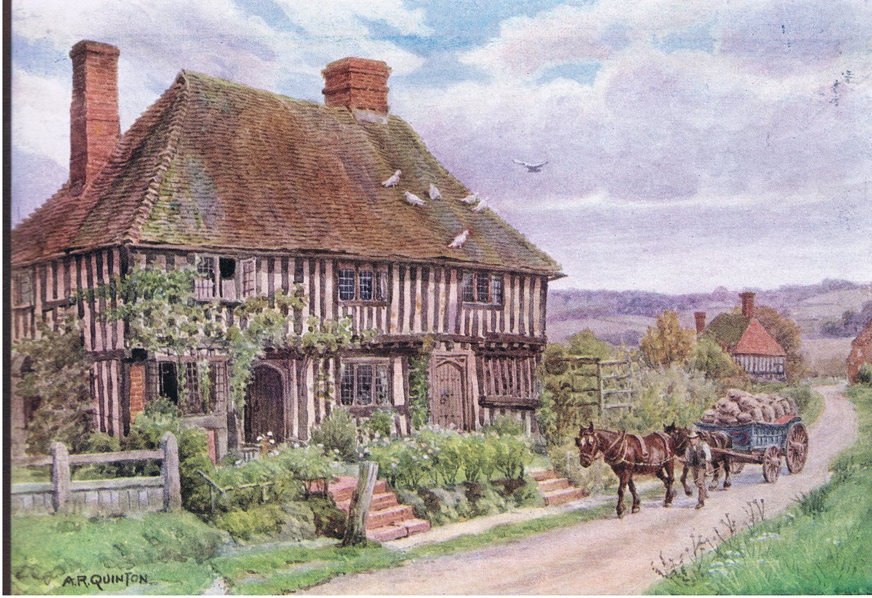 小Hythe，Nr Tenterden，肯特，来自The Cottages和英格兰乡村生活，由Dent＆Sons Limited出版，1912年 作者 阿尔弗雷德·罗伯特·昆顿