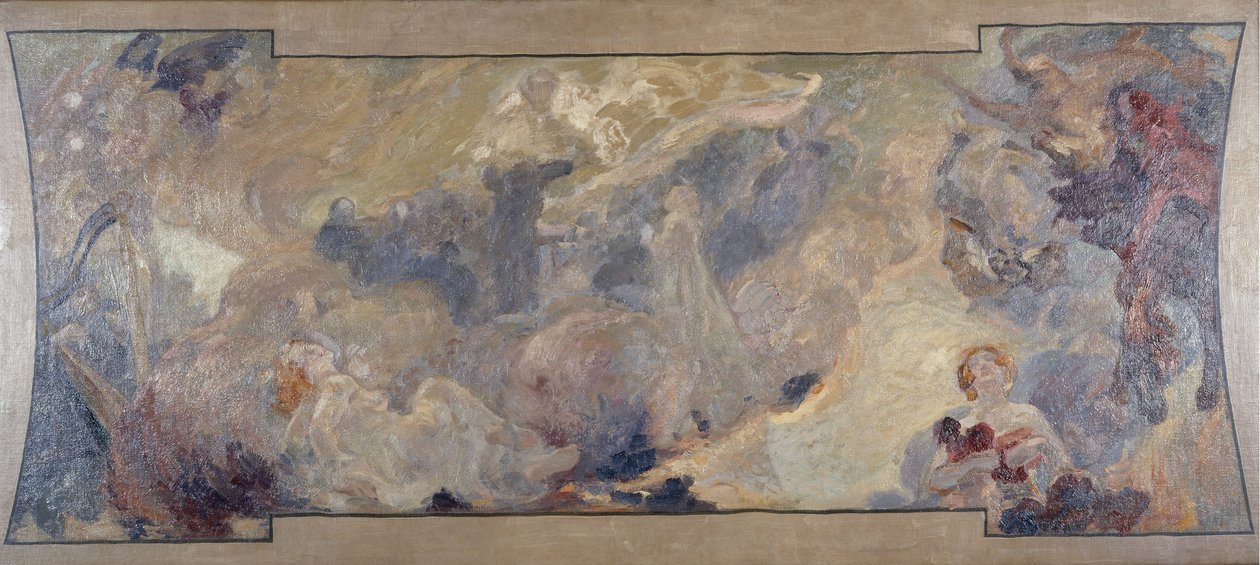 小皇宫的草图，南画廊：幻想音乐》，1906 年至 1917 年（布面油画） 作者 阿尔弗雷德·罗尔