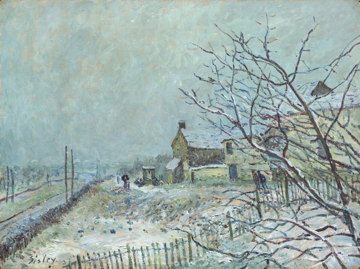 维纳-纳东的第一场雪，1878年。 作者 阿尔弗雷德·西斯利