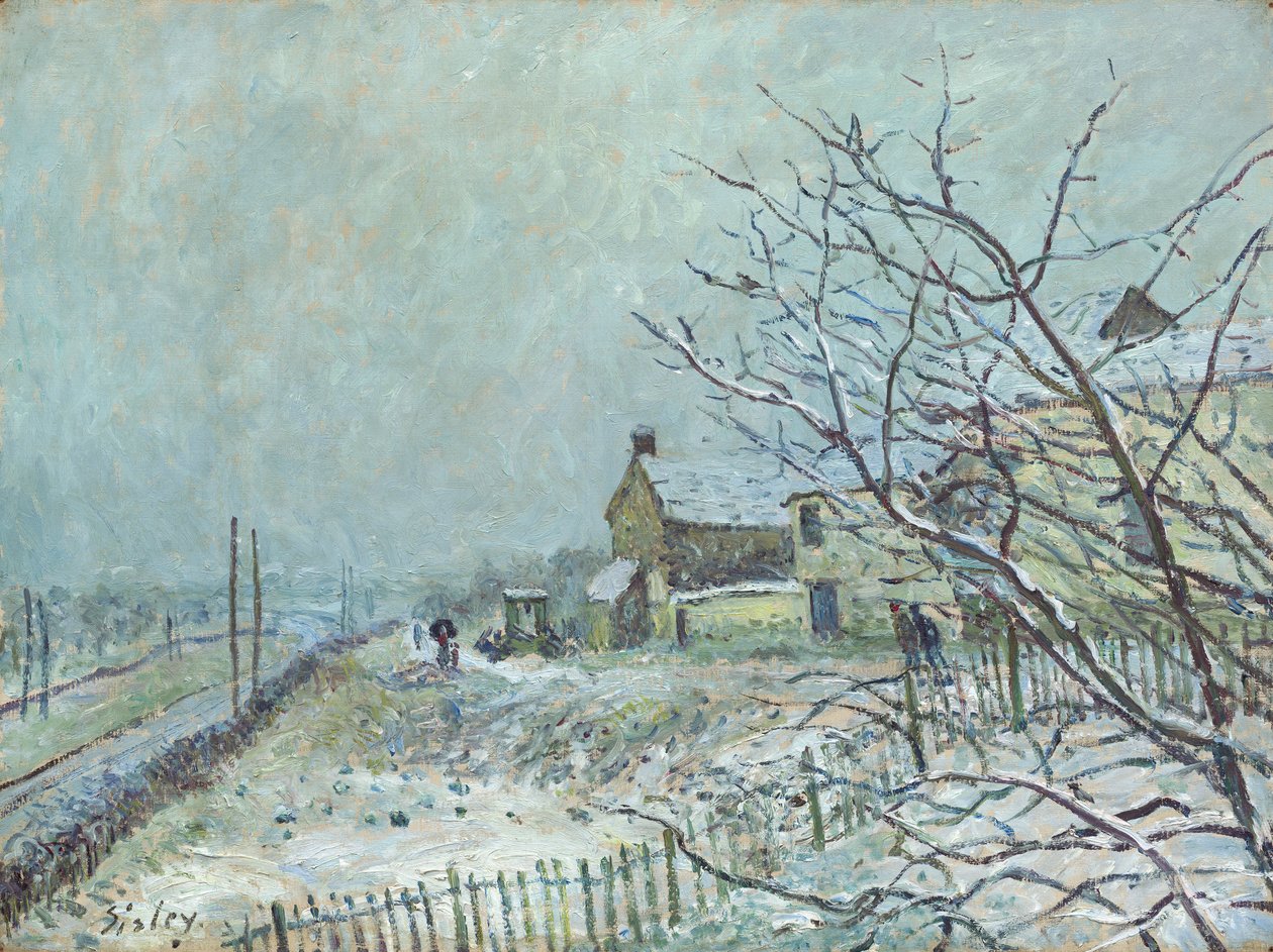 1878年在Veneux-Nadon的第一场雪 作者 阿尔弗雷德·西斯利