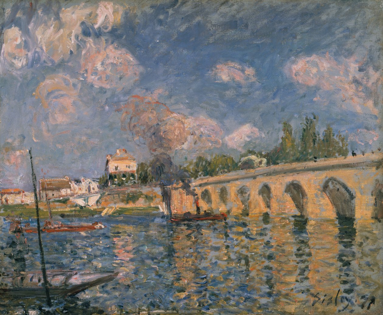 塞夫勒桥(The Pont de Sevres) 作者 阿尔弗雷德·西斯利