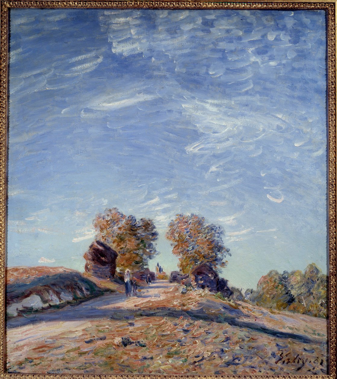 通往太阳的道路。阿尔弗雷德-西斯莱（1839 - 1899）的画作 作者 阿尔弗雷德·西斯利