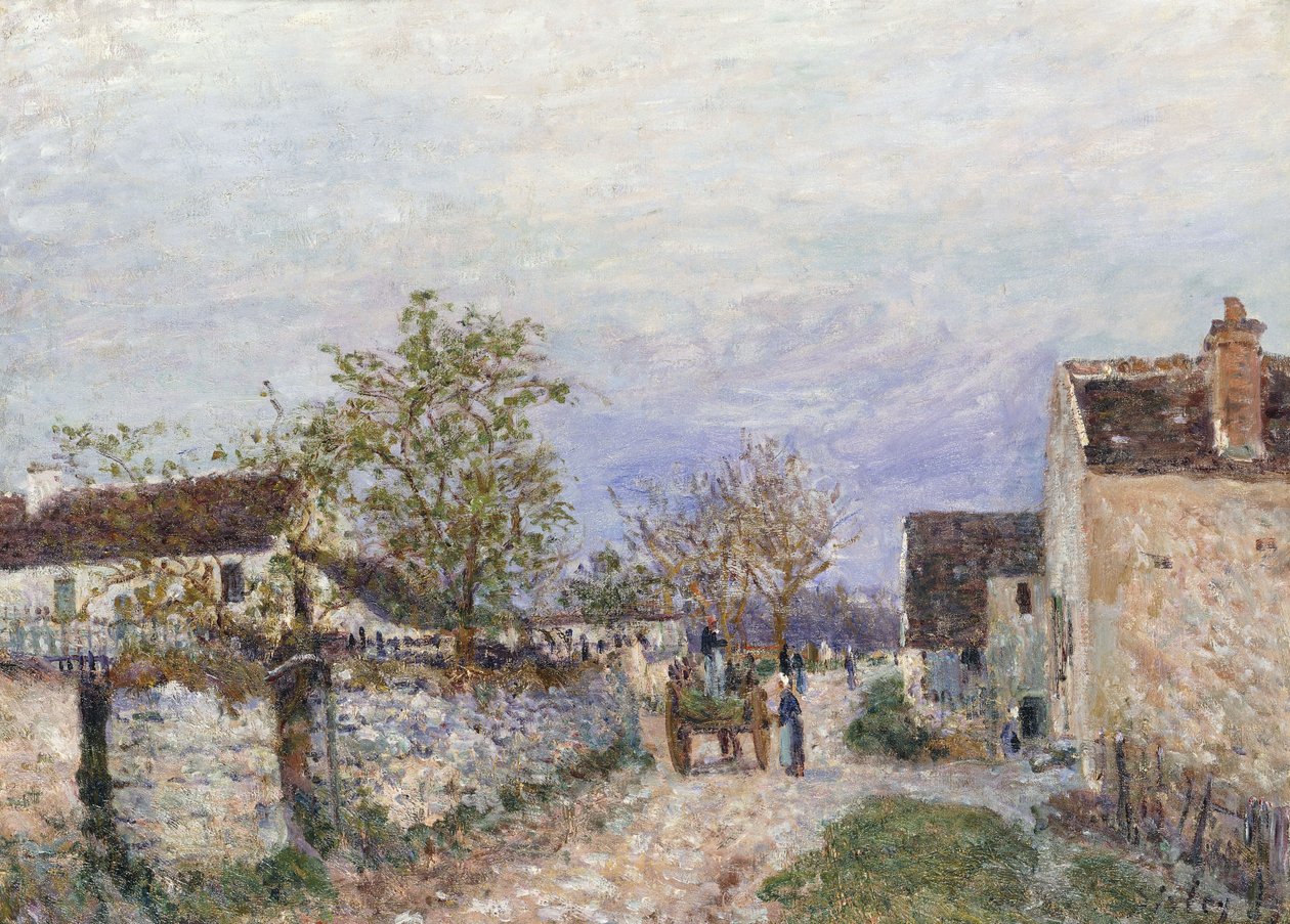威尼斯大街（Rue a Veneux），1883年 作者 阿尔弗雷德·西斯利