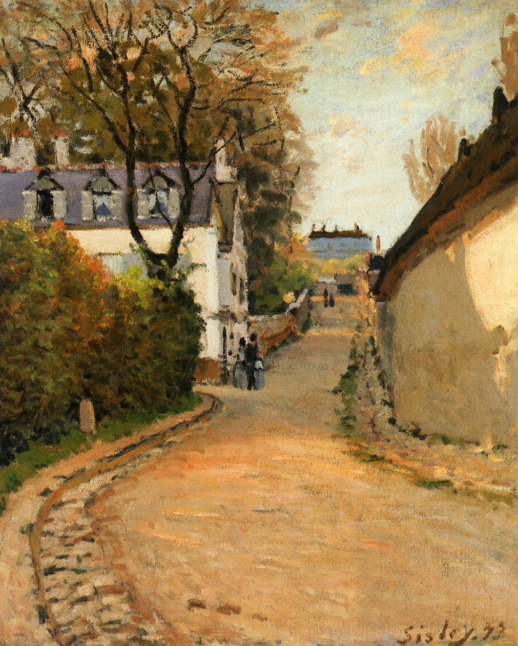 Rue de la Princesse, Louveciennes, looking North, c.1873 (oil on canvas)   1450863   zh       chinese Successfully Translated  Original: The Field Byre Translat: The Field Byre 1404837 zh chinese Successfully Translated Original: Pilz und Wald 4 Translat:  作者 阿尔弗雷德·西斯利