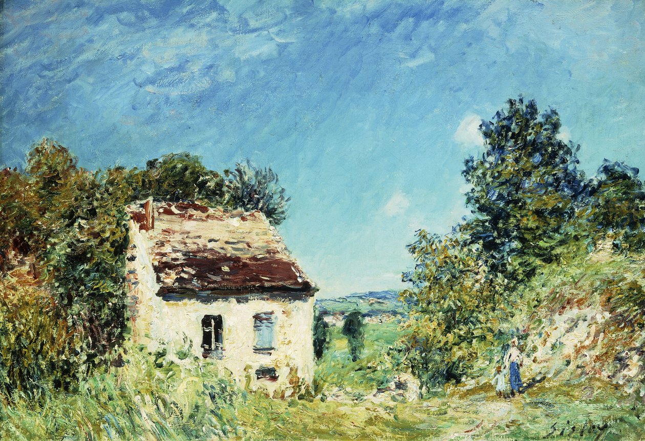 被遗弃的房子； La Maison Abandonee，1887年 作者 阿尔弗雷德·西斯利