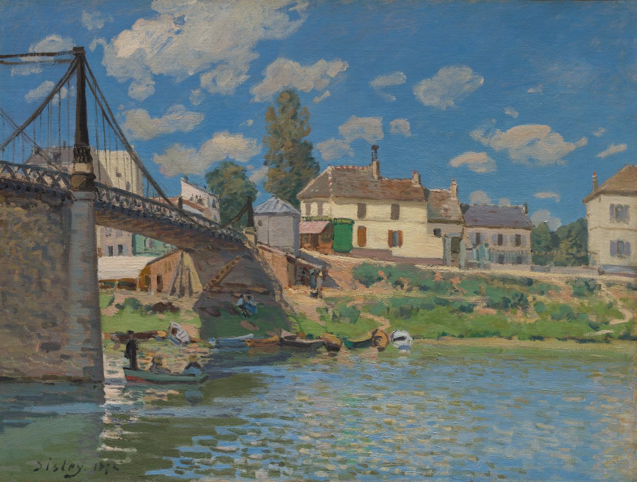 1872年，在维伦纽夫·拉·加纳（Villeneuve-la-Garenne）的桥。 作者 阿尔弗雷德·西斯利