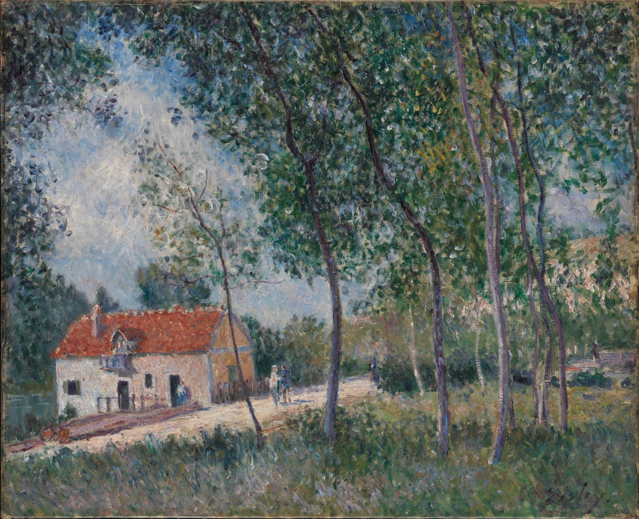 从Moret到Saint-Mammès的道路，1883-85 作者 阿尔弗雷德·西斯利
