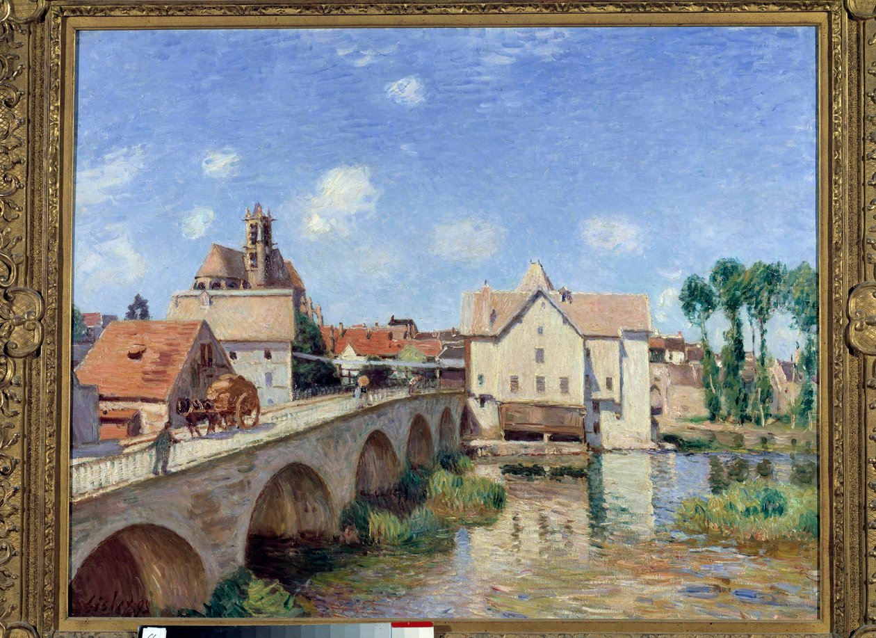 1893 年的莫雷特桥 Alfred Sisley (1839-1899) 1893 年作画。暗淡 0.73 x 0.92 m。 巴黎奥赛博物馆 - 1893 年的莫雷桥。阿尔弗雷德·西斯莱 (1839-1899) 1893 年作画。0.73 x 0.92 m。 巴黎奥赛博物馆 作者 阿尔弗雷德·西斯利
