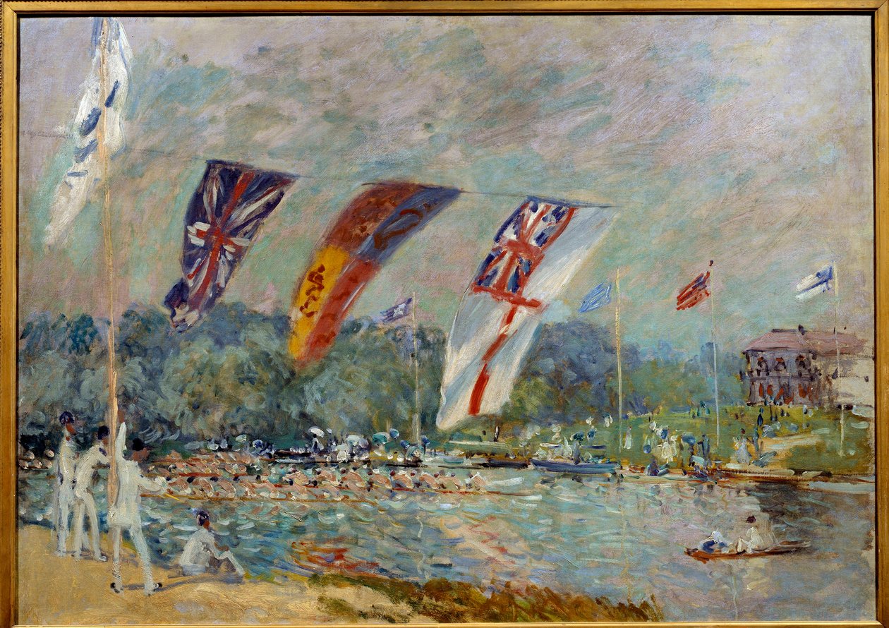 The regattas at Molesey. Painting by Alfred Sisley (1839-1899) 作者 阿尔弗雷德·西斯利