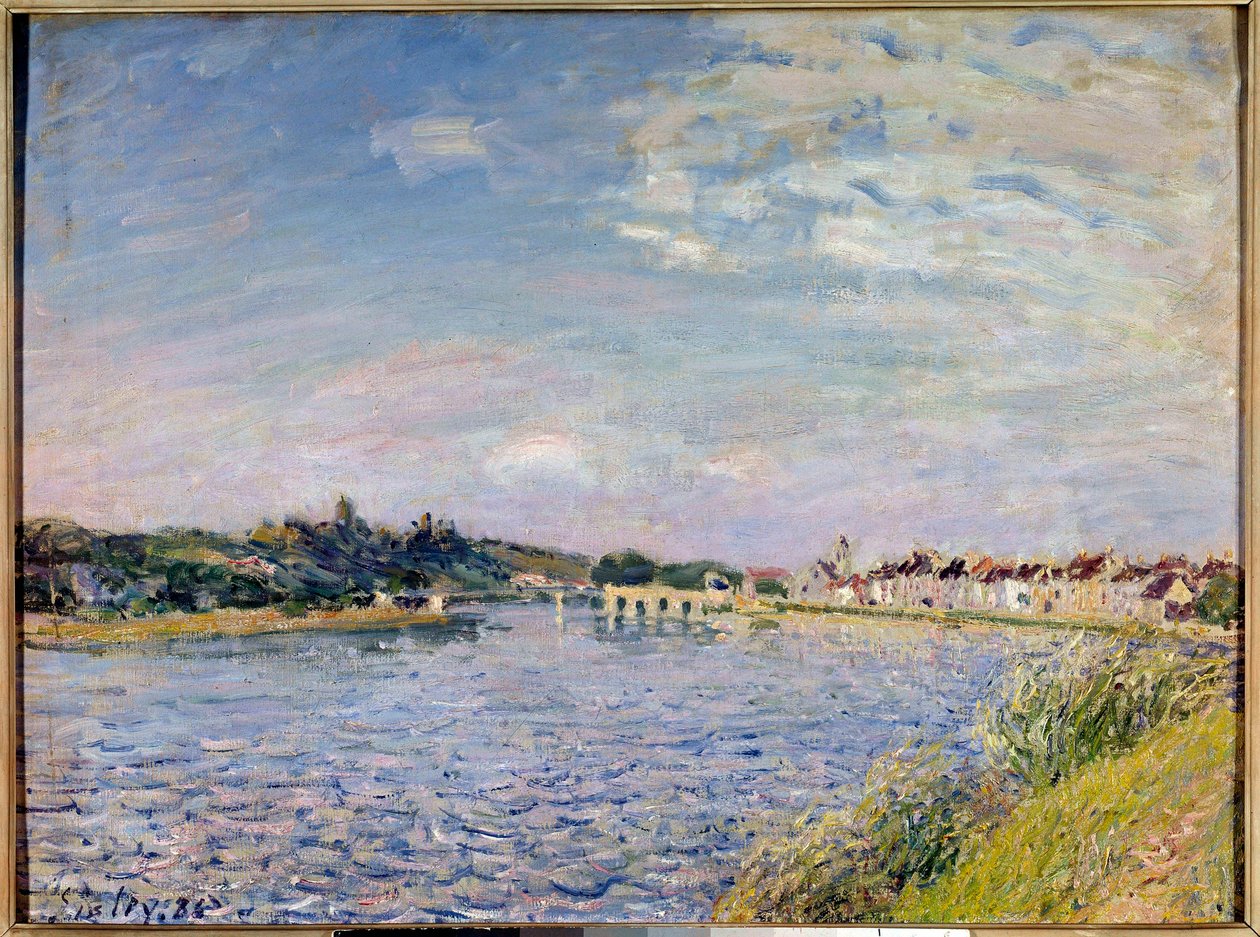阿尔弗雷德·西斯莱 (Alfred Sisley) (1839-1899) 1886 年《Loing 画作上的妈妈》。 0,54x0,73 m 第戎，美术博物馆 作者 阿尔弗雷德·西斯利