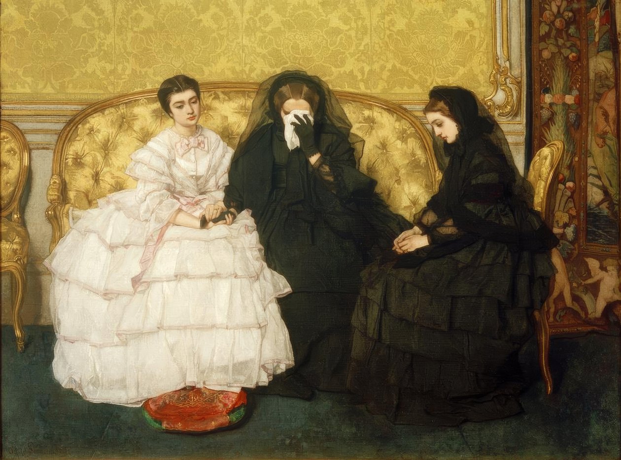 A.史蒂文斯，安慰或慰问 作者 阿尔弗雷德·埃米尔·史蒂文斯（Alfred Emile Stevens）