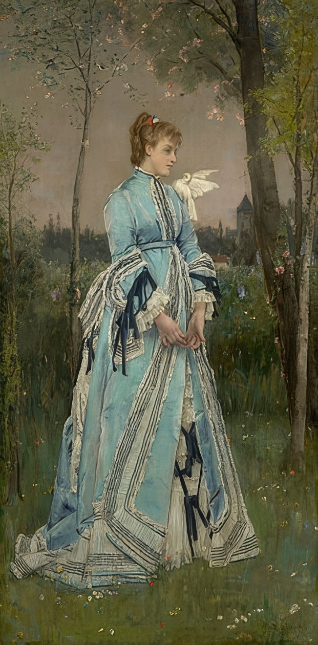 春天1877年 作者 阿尔弗雷德·埃米尔·史蒂文斯（Alfred Emile Stevens）