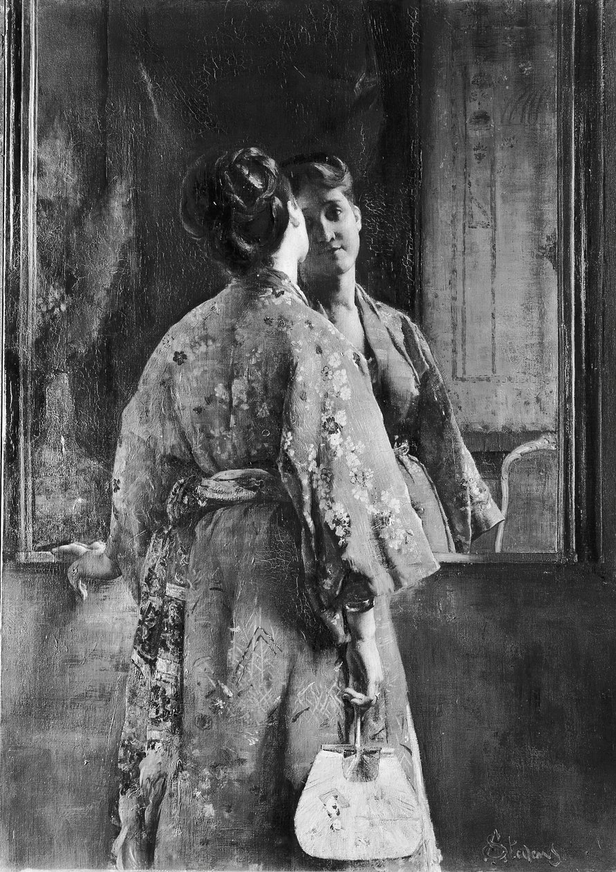 日本袍子，约1872年。 作者 阿尔弗雷德·埃米尔·史蒂文斯（Alfred Emile Stevens）