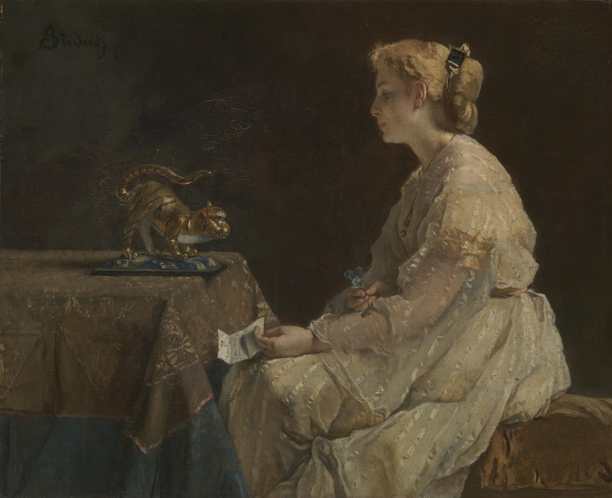 现在，c。 1870年 作者 阿尔弗雷德·埃米尔·史蒂文斯（Alfred Emile Stevens）