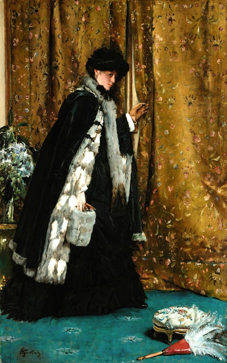 上午的访问。 作者 阿尔弗雷德·埃米尔·史蒂文斯（Alfred Emile Stevens）