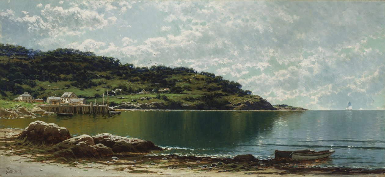 c.1885沿着缅因州海岸 作者 阿尔弗雷德·汤普森·布里彻