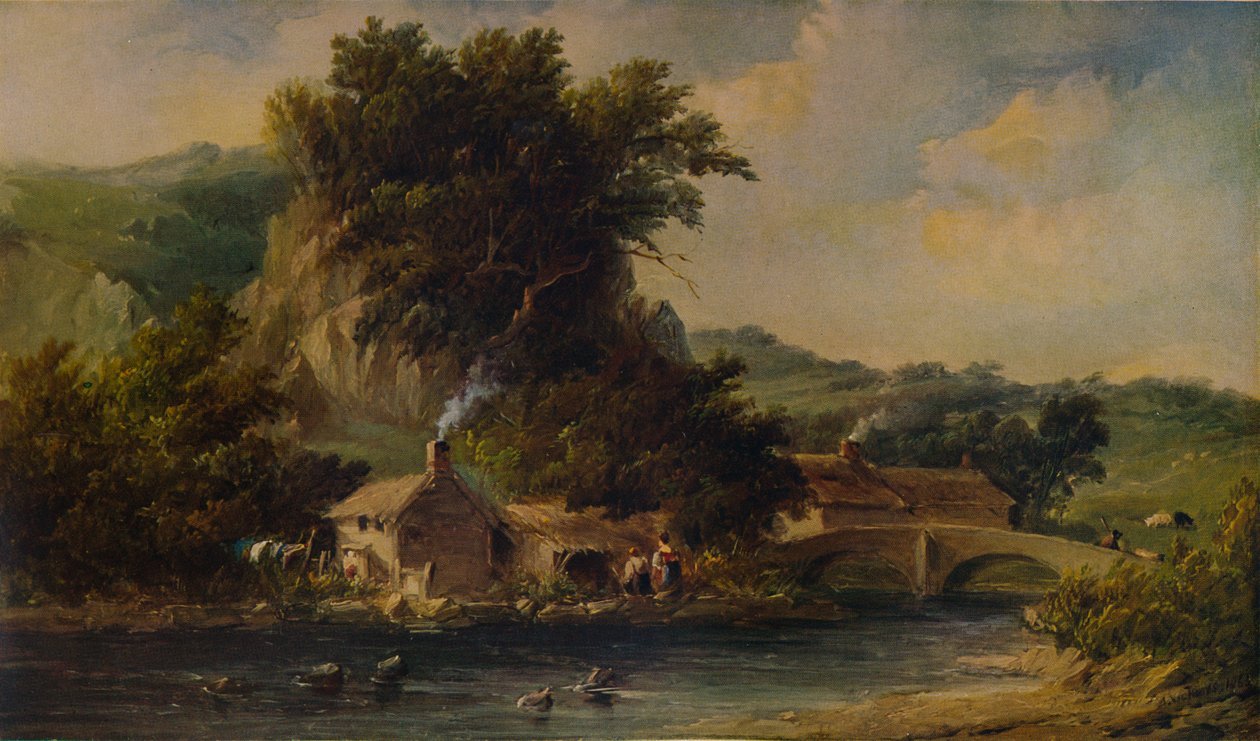 德比郡Dovedale的场景》，1836年，1938年 作者 阿尔弗雷德·维克斯（Alfred Vickers）
