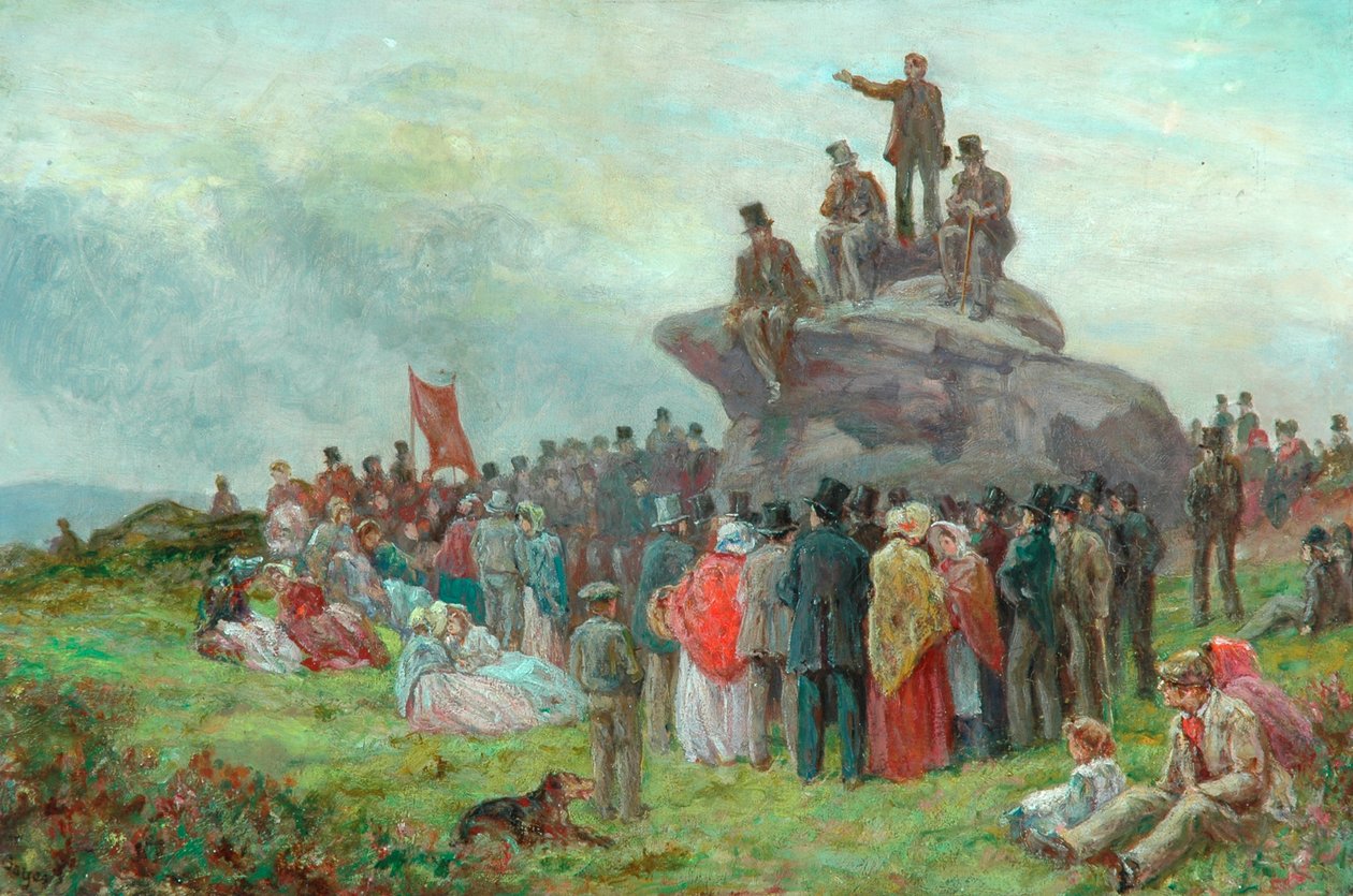 1842年托德莫登盆地石头的宪章会议 作者 阿尔弗雷德·沃尔特·贝叶斯