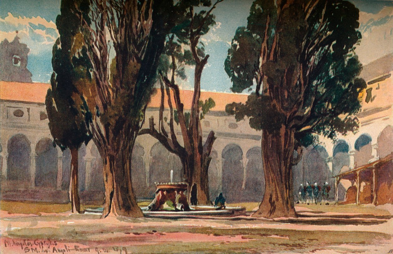 圣玛丽亚·德利·安吉利（Santa Maria Degli Angeli），罗马，约1870年 作者 阿尔弗雷德·沃特豪斯
