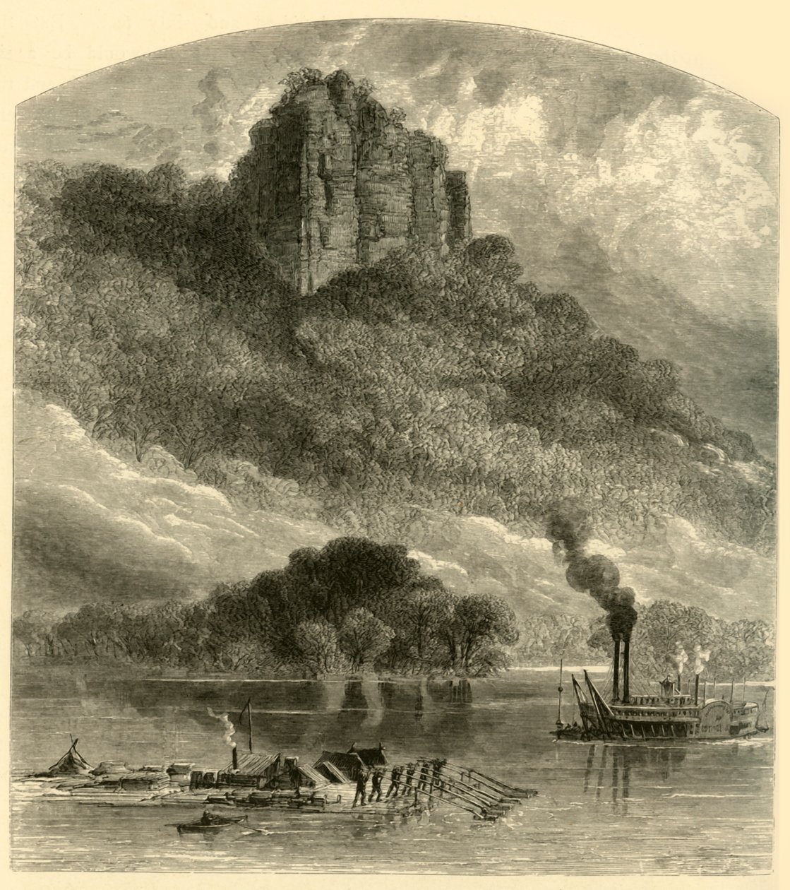 泉城附近的烟囱岩》，1874年。   作者 阿尔弗雷德·沃德