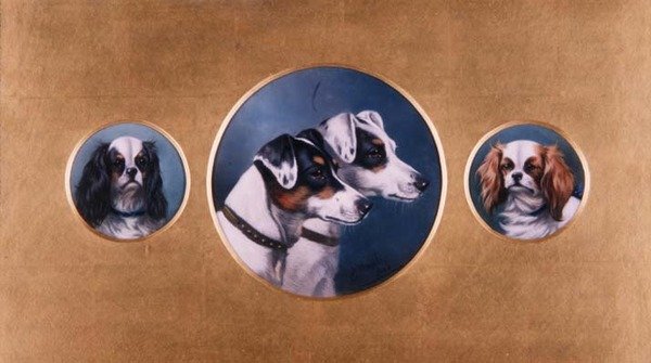 狐狸梗和查尔斯王猎犬 作者 阿尔弗雷德·惠勒