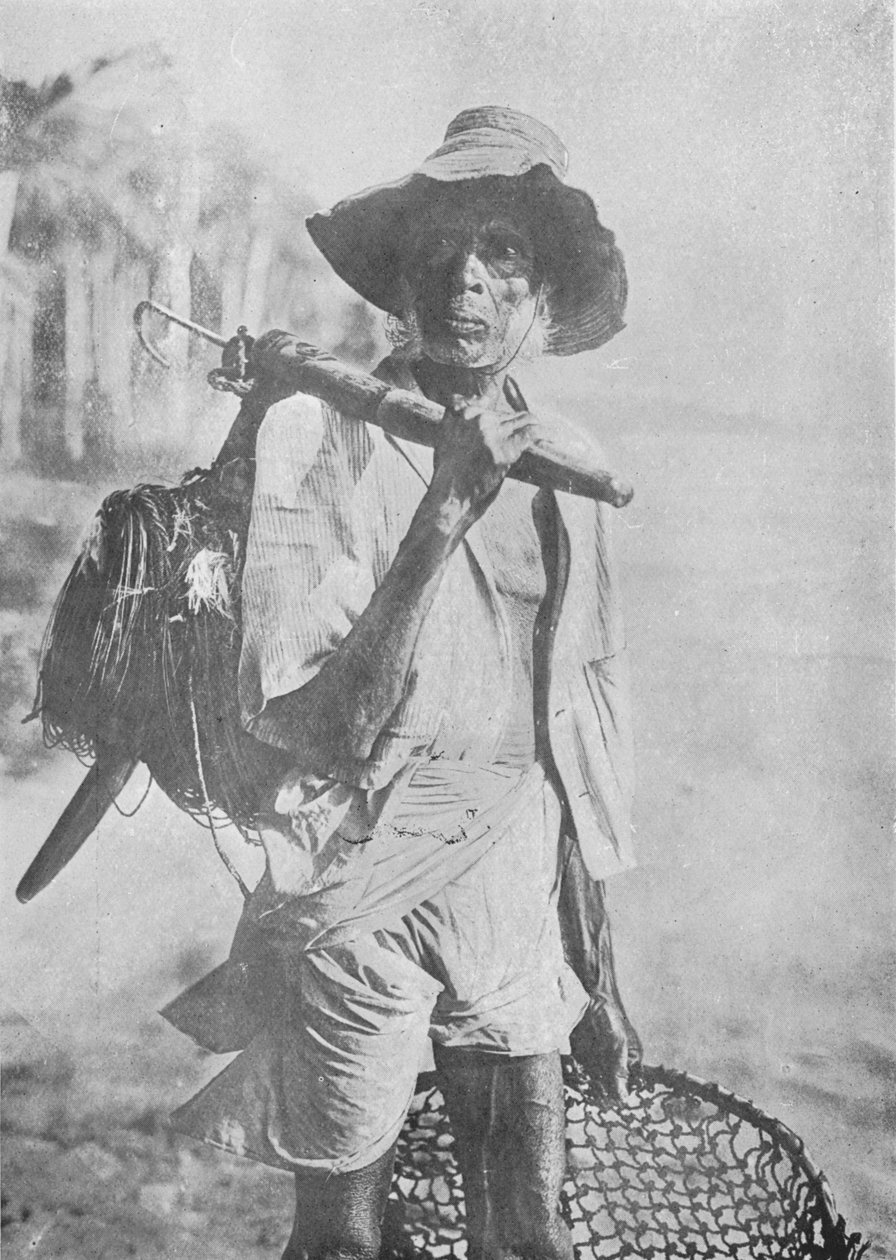 渔夫，c1890，1910年 作者 阿尔弗雷德·威廉·阿曼杜斯板
