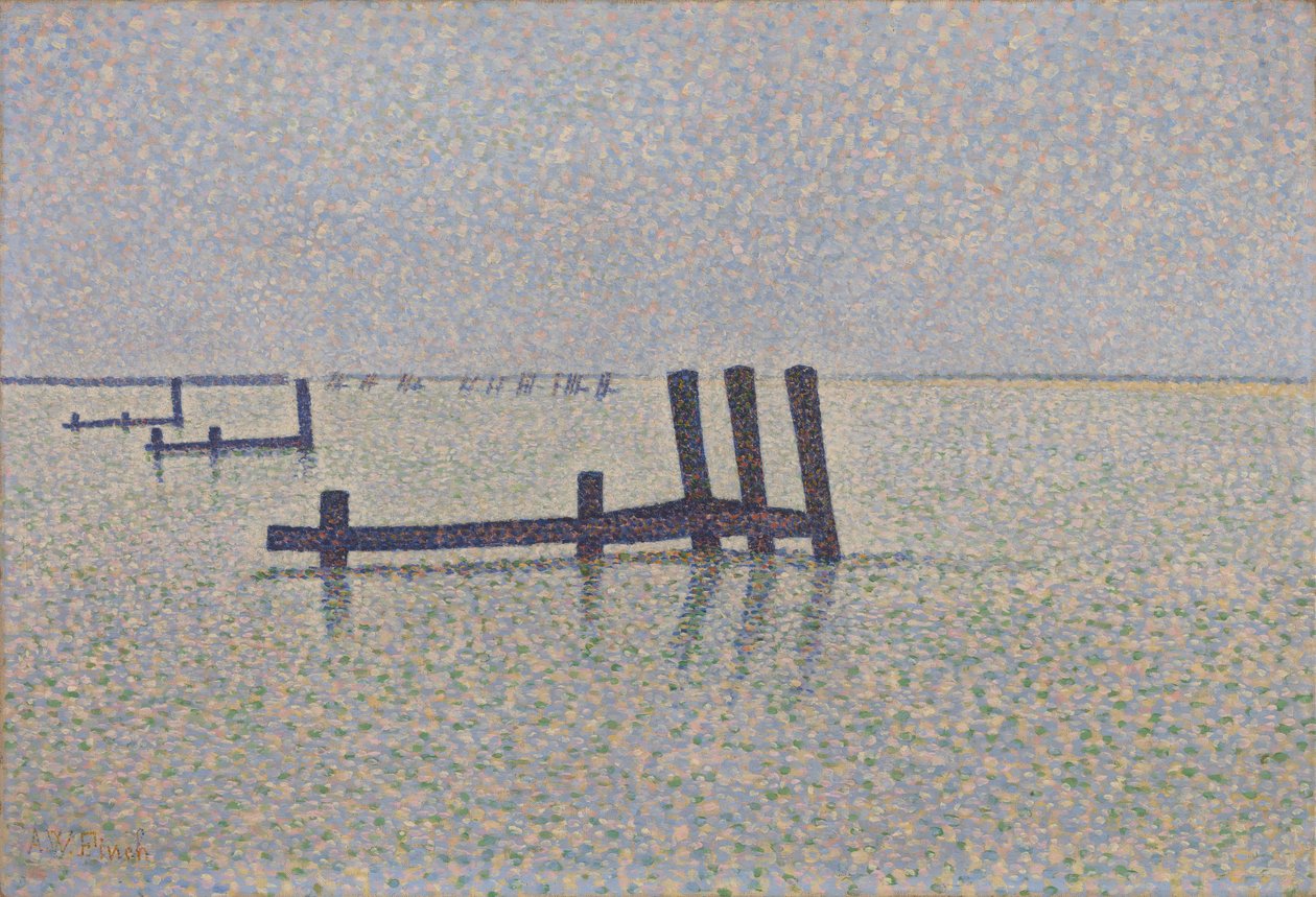 Nieuwpoort的海峡，c。 1889年 作者 阿尔弗雷德·威廉·芬奇