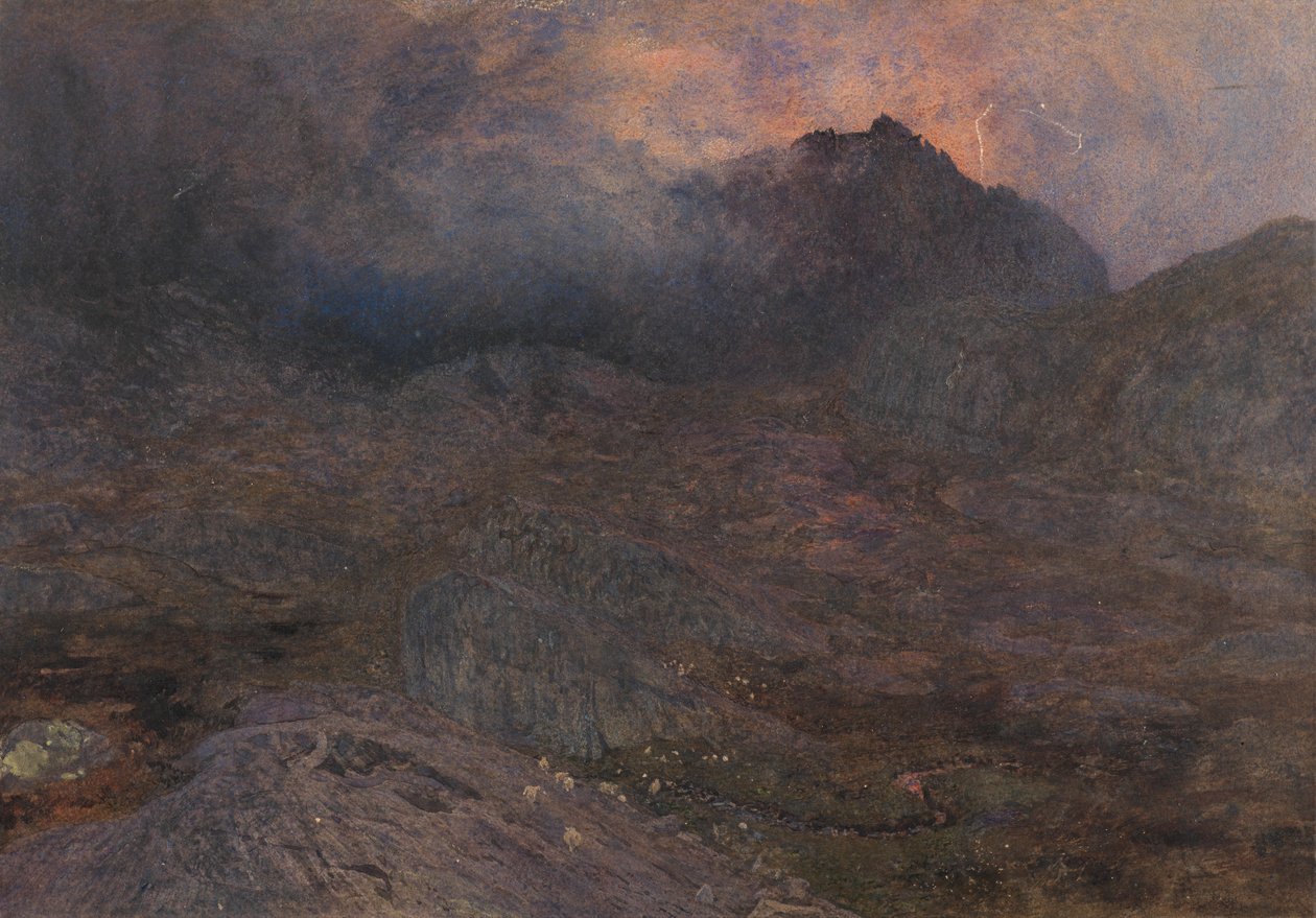 cwn Trifaen，c.1857（身体颜色和刮痕的wc） 作者 阿尔弗雷德·威廉·亨特