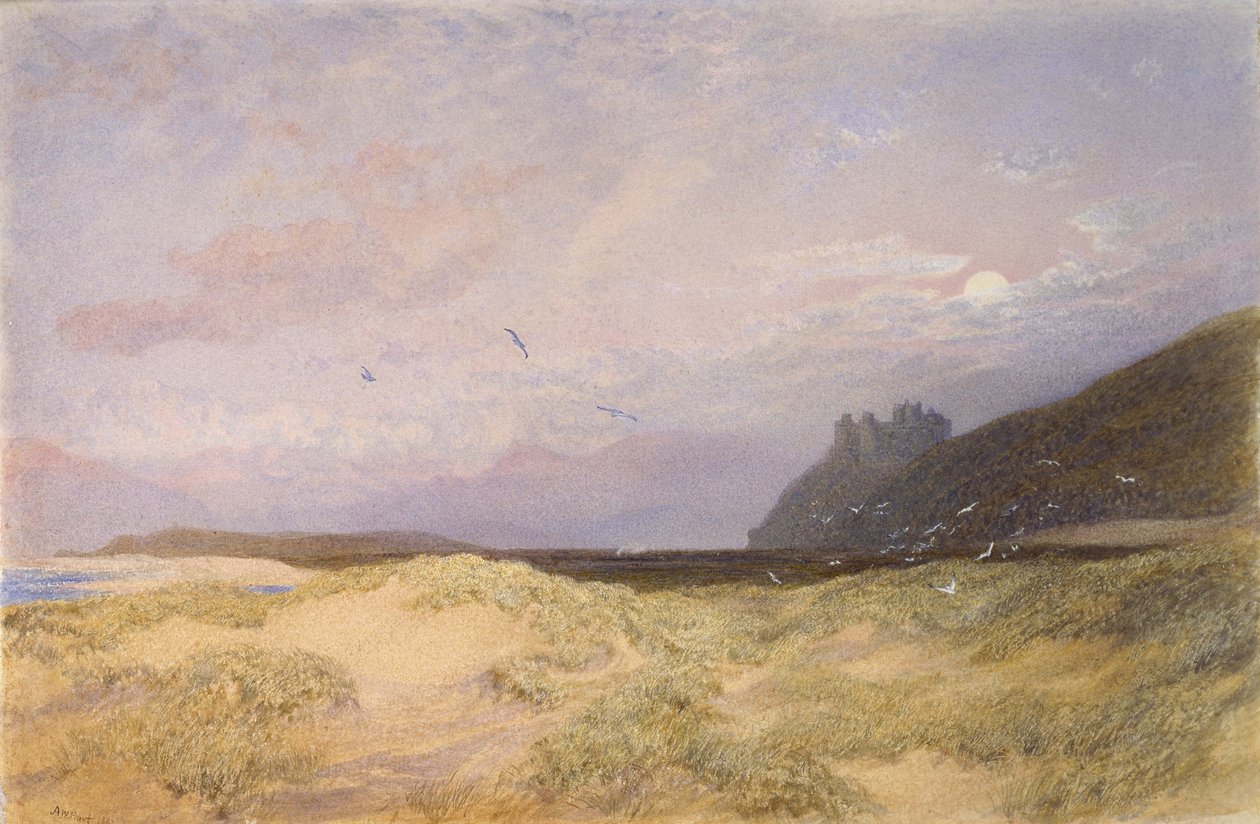 Harlech，1862年（纸上水彩） 作者 阿尔弗雷德·威廉·亨特