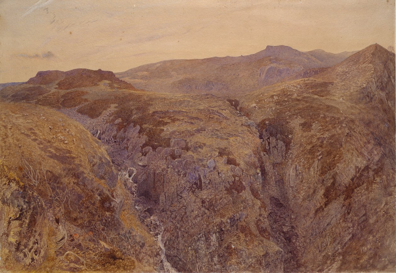 威尔士风景，1858年 作者 阿尔弗雷德·威廉·亨特