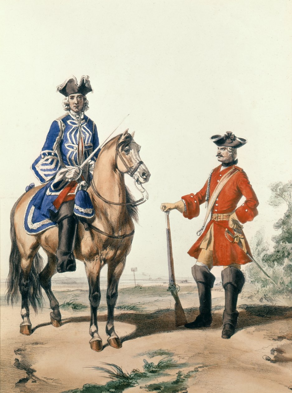 1724年，警长元帅和军警成员，由D. Noirmont雕刻 作者 阿尔弗雷德·德继马伯特之后