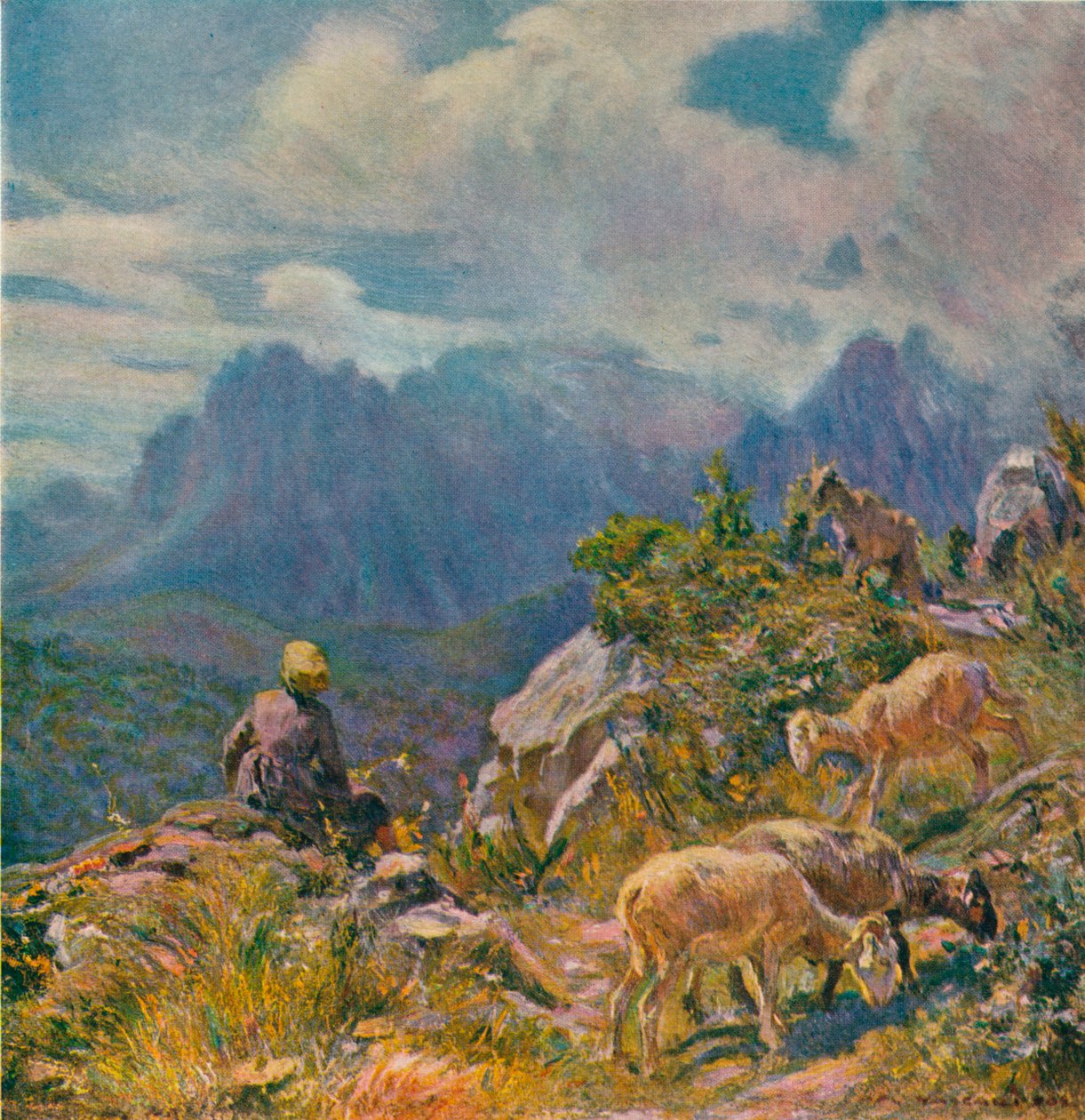 阿普安阿尔卑斯山的牧场》，约1922年 作者 阿尔弗雷多·瓦卡里