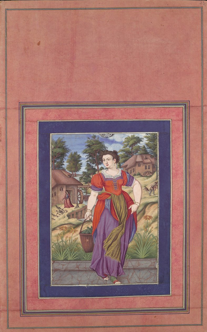 夏天，来自《四季》系列，戴维斯专辑的对开本，约1660-70。 作者 阿里·库里·贾巴达尔
