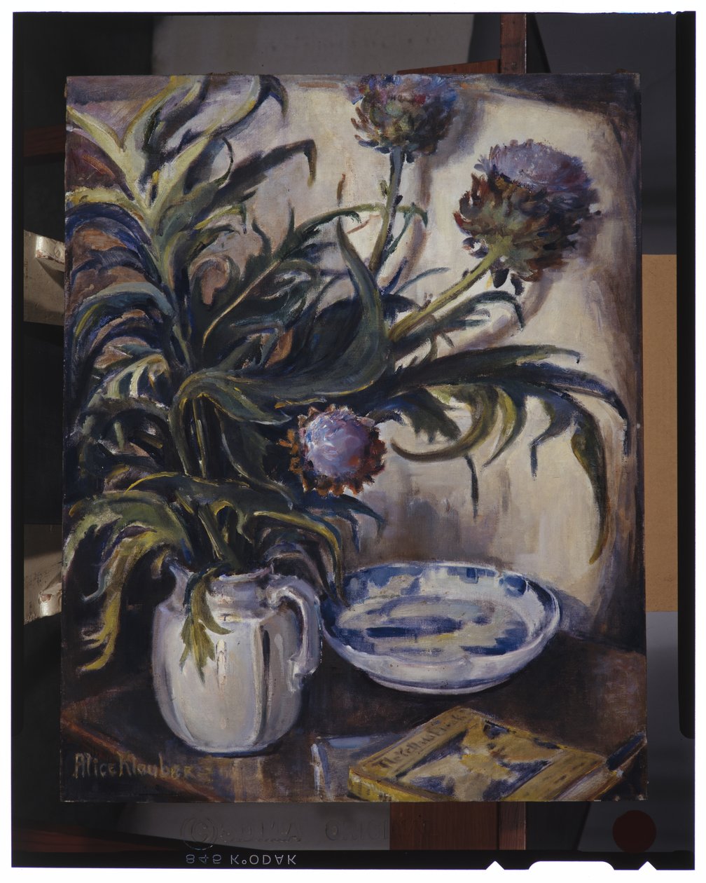 朝鲜蓟，约 1933 年（布面油画） 作者 爱丽丝·艾伦·克劳伯