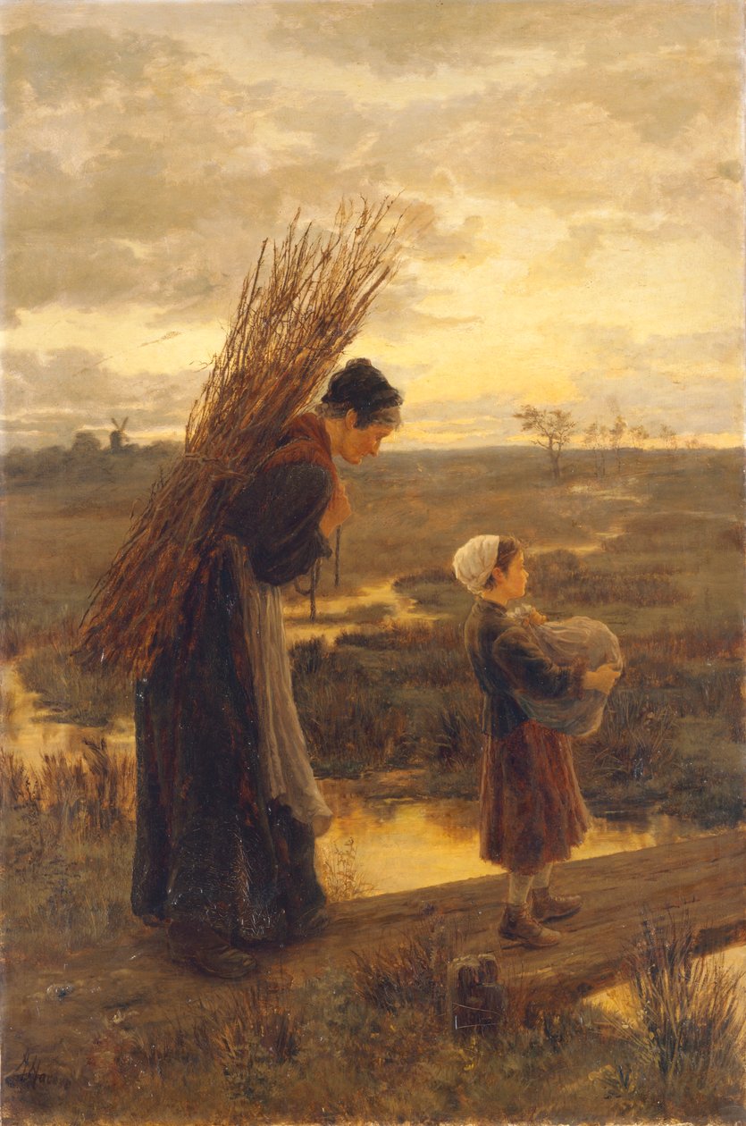 他们回家了，走了他们疲惫的路"，1870-1890年 作者 爱丽丝·玛丽·摩根