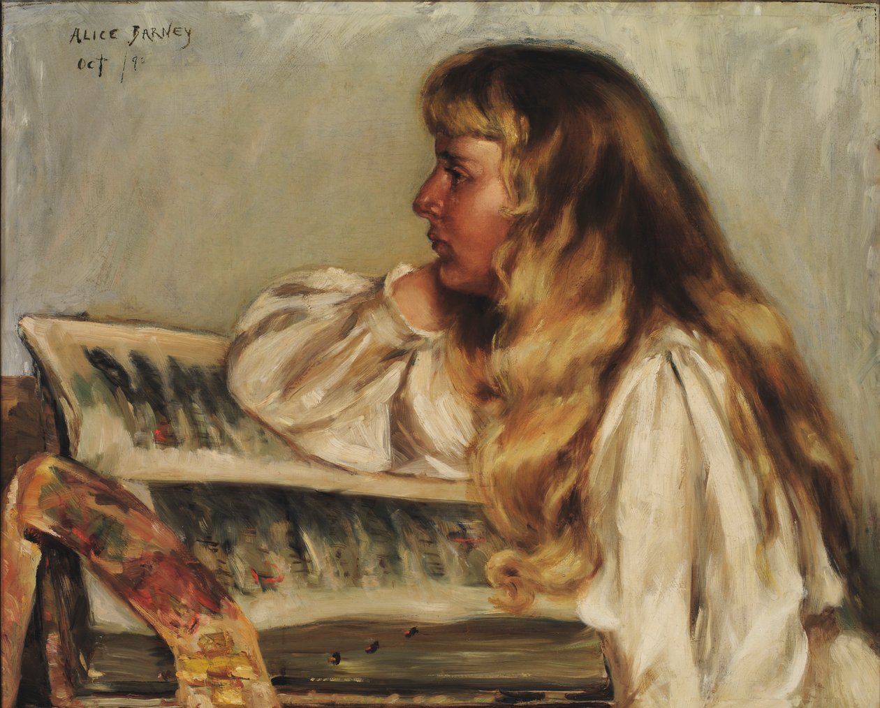 Natalie and Missal, 1890. 作者 爱丽丝·派克·巴尼