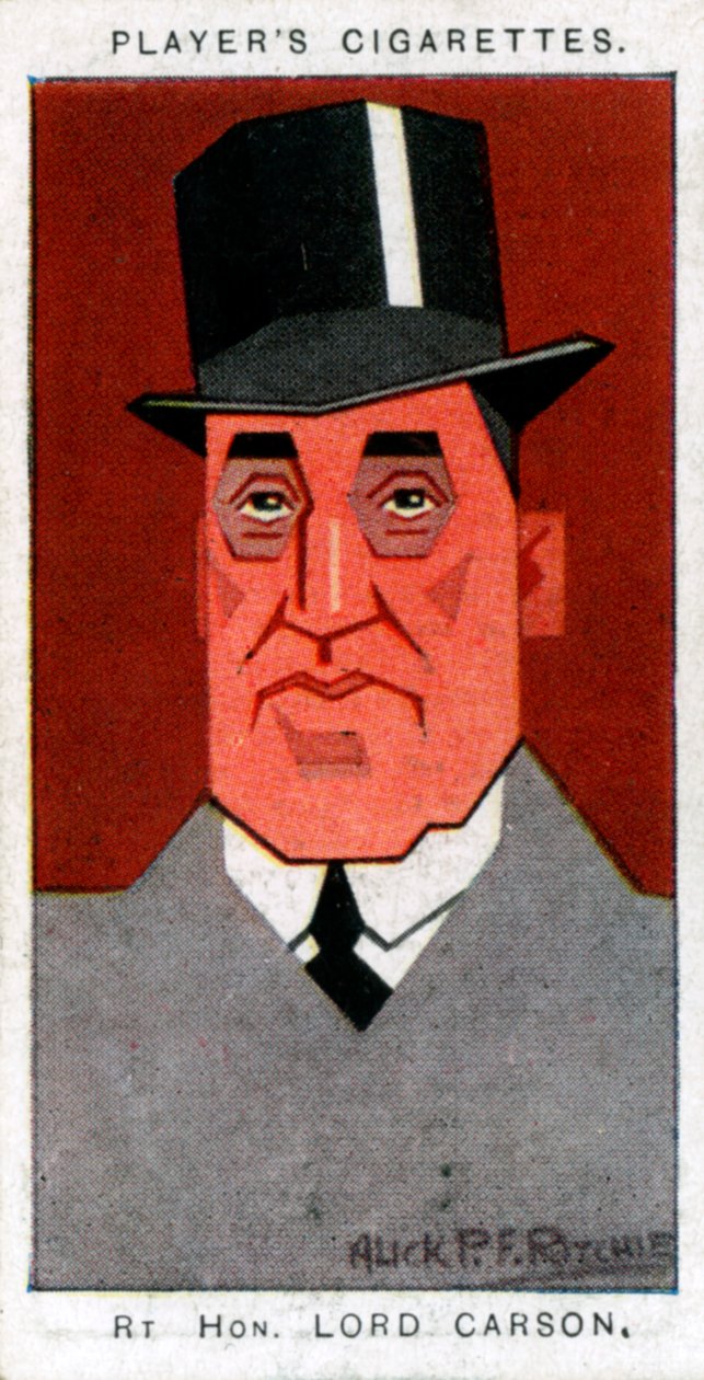 爱德华·卡森（Edward Carson），第一任卡森男爵，阿尔斯特（Ulster）领导人和拥护者，1926年。 作者 阿里克·PF·里奇