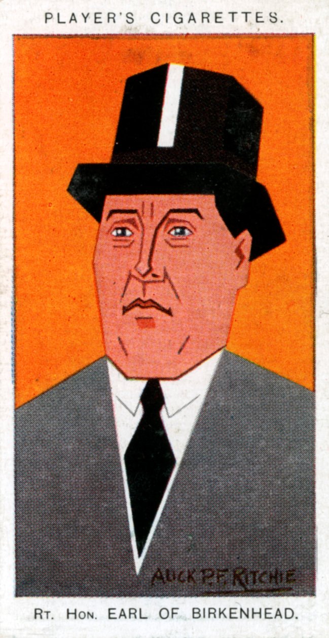 弗雷德里克·埃德温·史密斯（Frederick Edwin Smith），大臣伯肯黑德第一伯爵，1926年。 作者 阿里克·PF·里奇