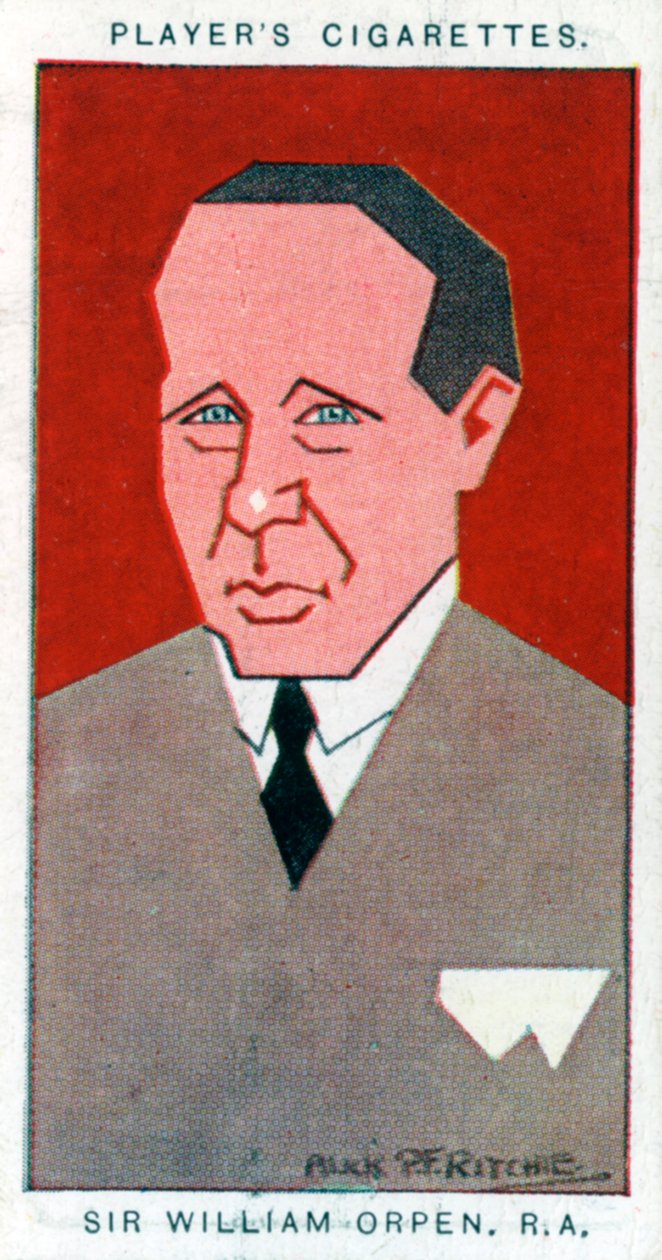 英国画家威廉·奥本爵士（Sir William Orpen），1926年。 作者 阿里克·PF·里奇