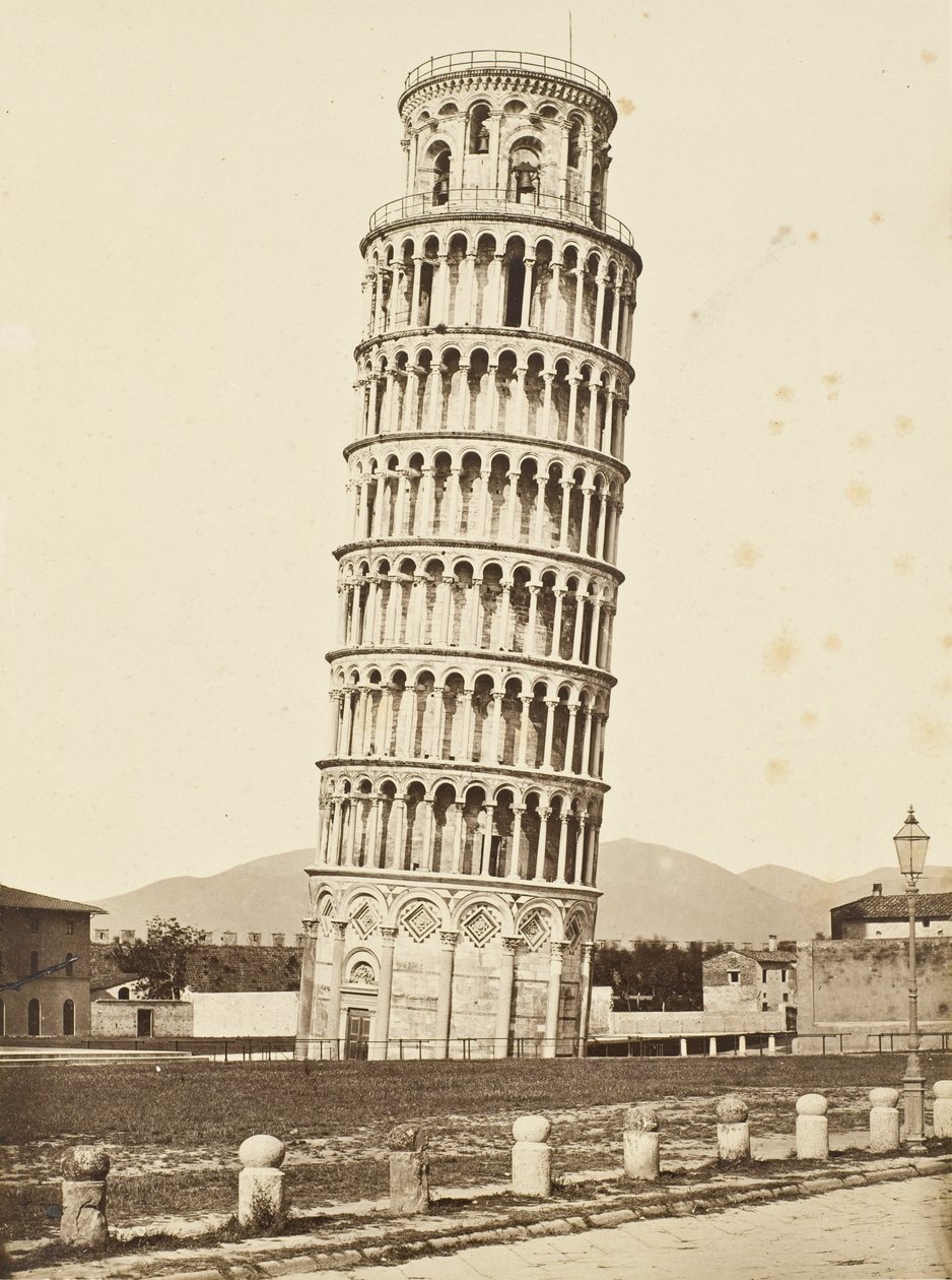 Campanile, Pisa, c.1850 (albumen silver print) 作者 弗拉泰利·阿利纳里