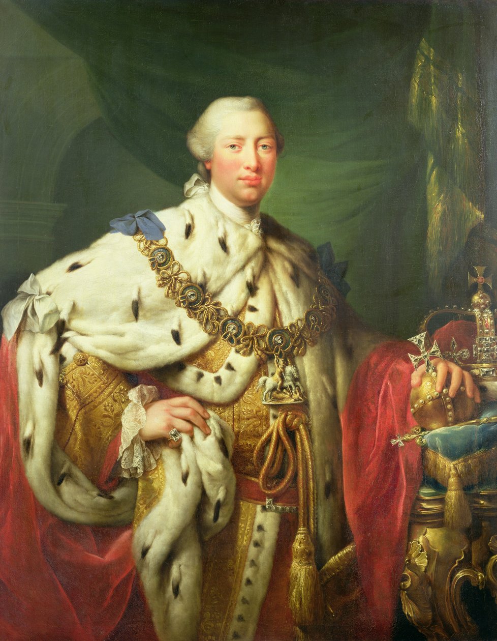 乔治三世在他的加冕长袍中的肖像，1760年 作者 艾伦·拉姆齐