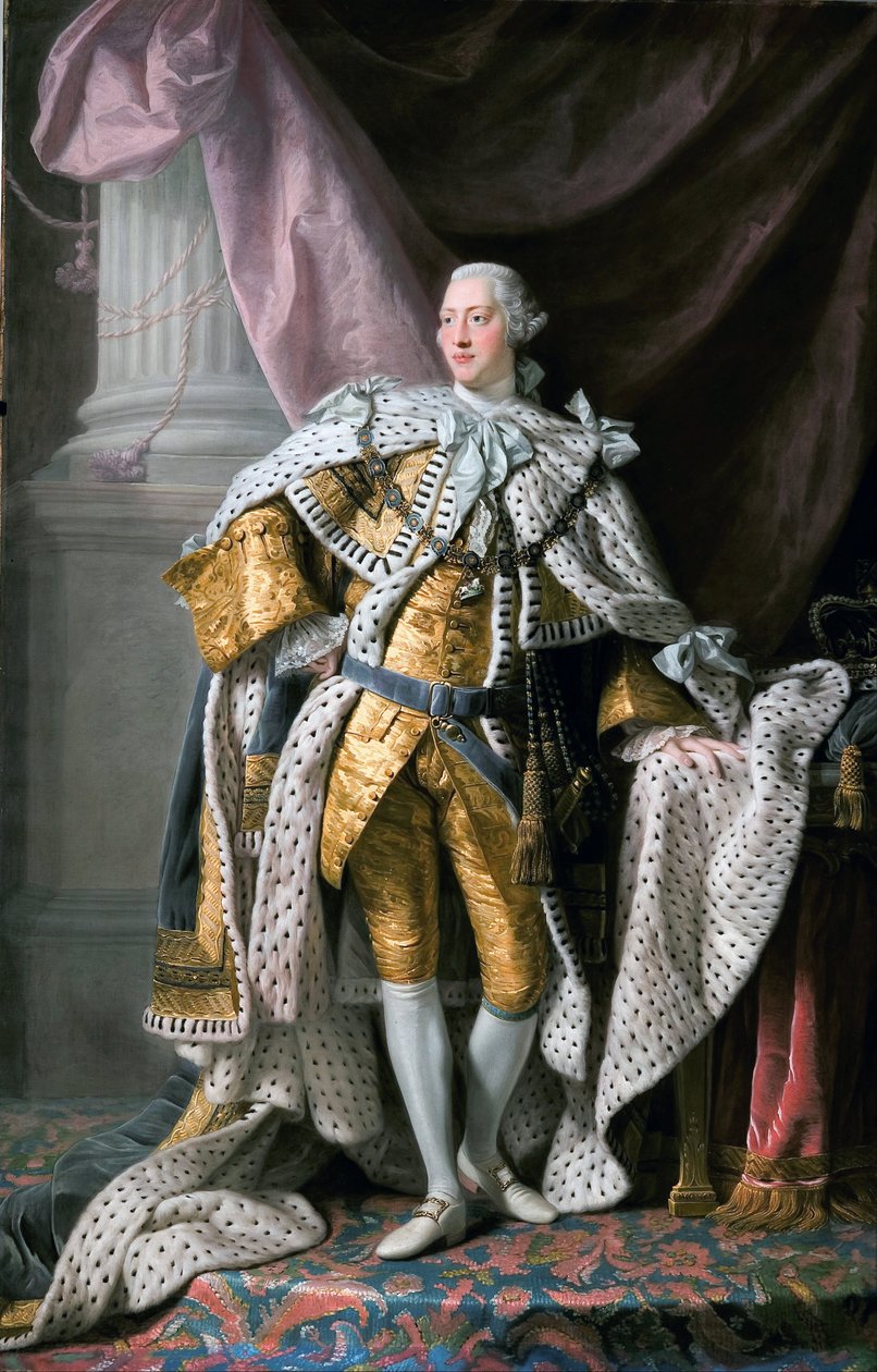 "英国国王乔治三世（1738-1820 年）加冕礼服肖像 艾伦-拉姆塞（1713-1784 年）创作，约 1770 年 澳大利亚南澳大利亚州阿德莱德市艺术画廊 作者 艾伦·拉姆齐