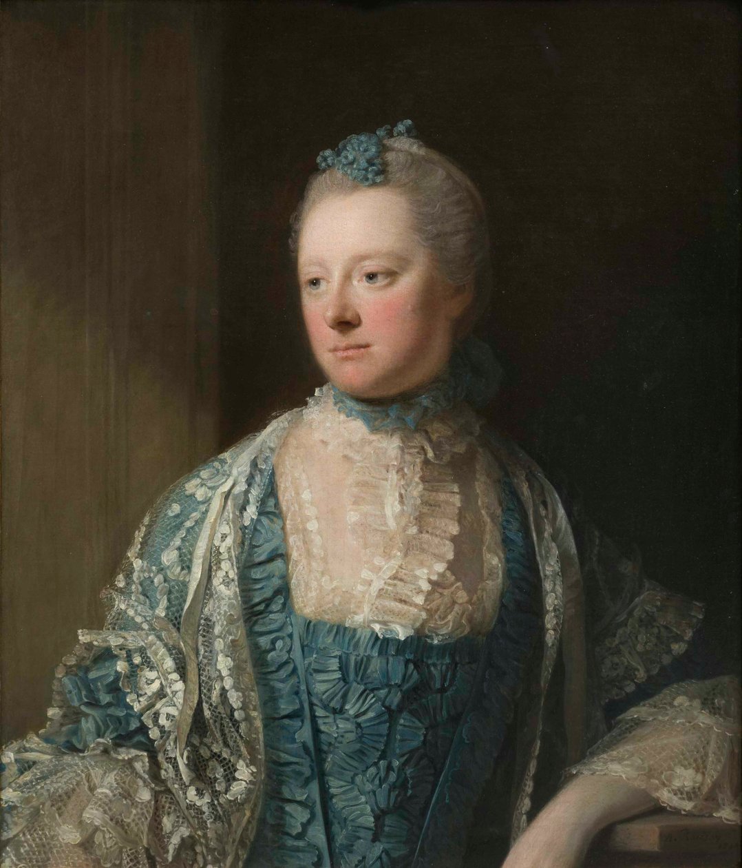 伊丽莎白，索尔兹伯里伯爵夫人，尼-基特1721-1776年的肖像，1769年。 作者 艾伦·拉姆齐