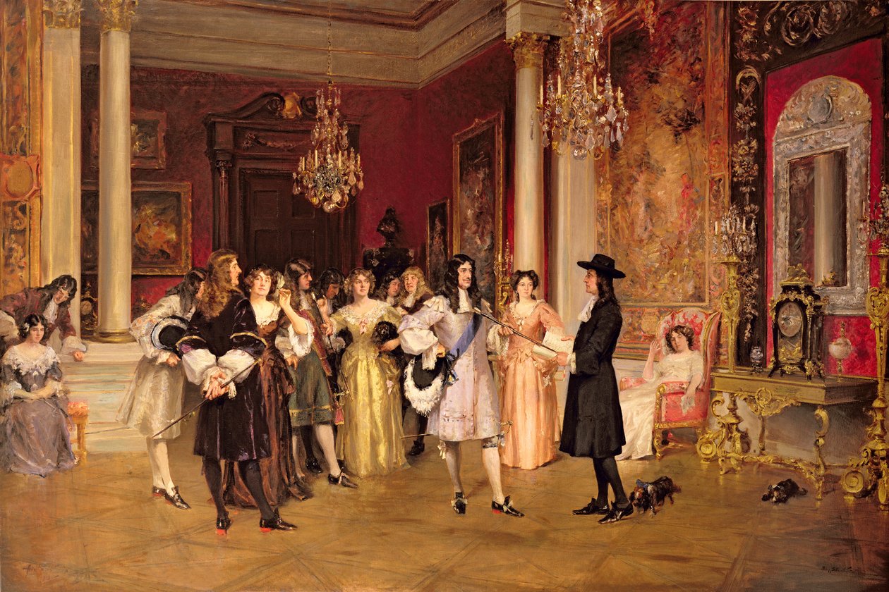 威廉·佩恩（William Penn，1644-1718 年）从英国国王查理二世手中接过宾夕法尼亚宪章 作者 艾伦·斯图尔特