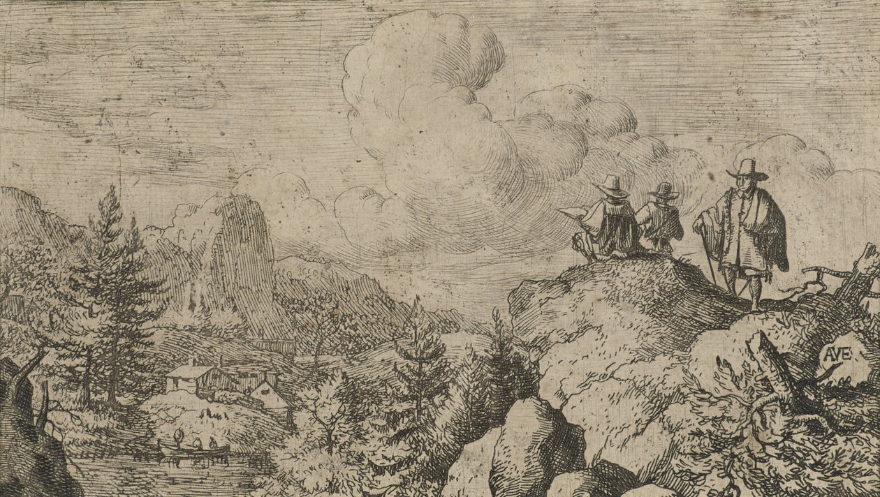 The Draughtsmen，c.1644（在纸上蚀刻） 作者 阿拉特·范·埃弗丁根