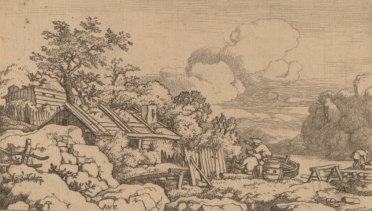 木匠的小屋，可能约1645-1656。 作者 阿拉特·范·埃弗丁根